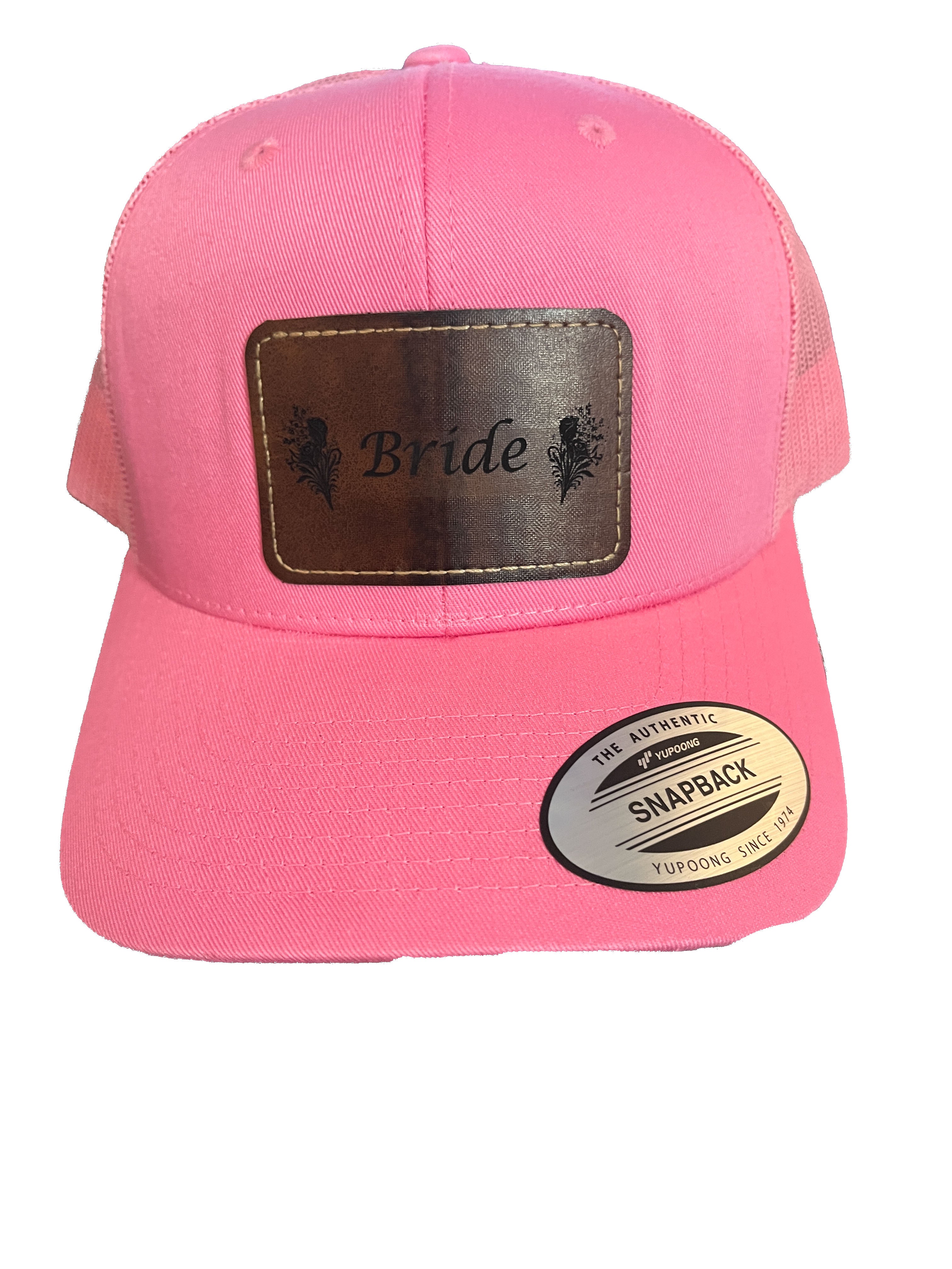 Pink “Bride” Snapback Hat – Custom Patch Design