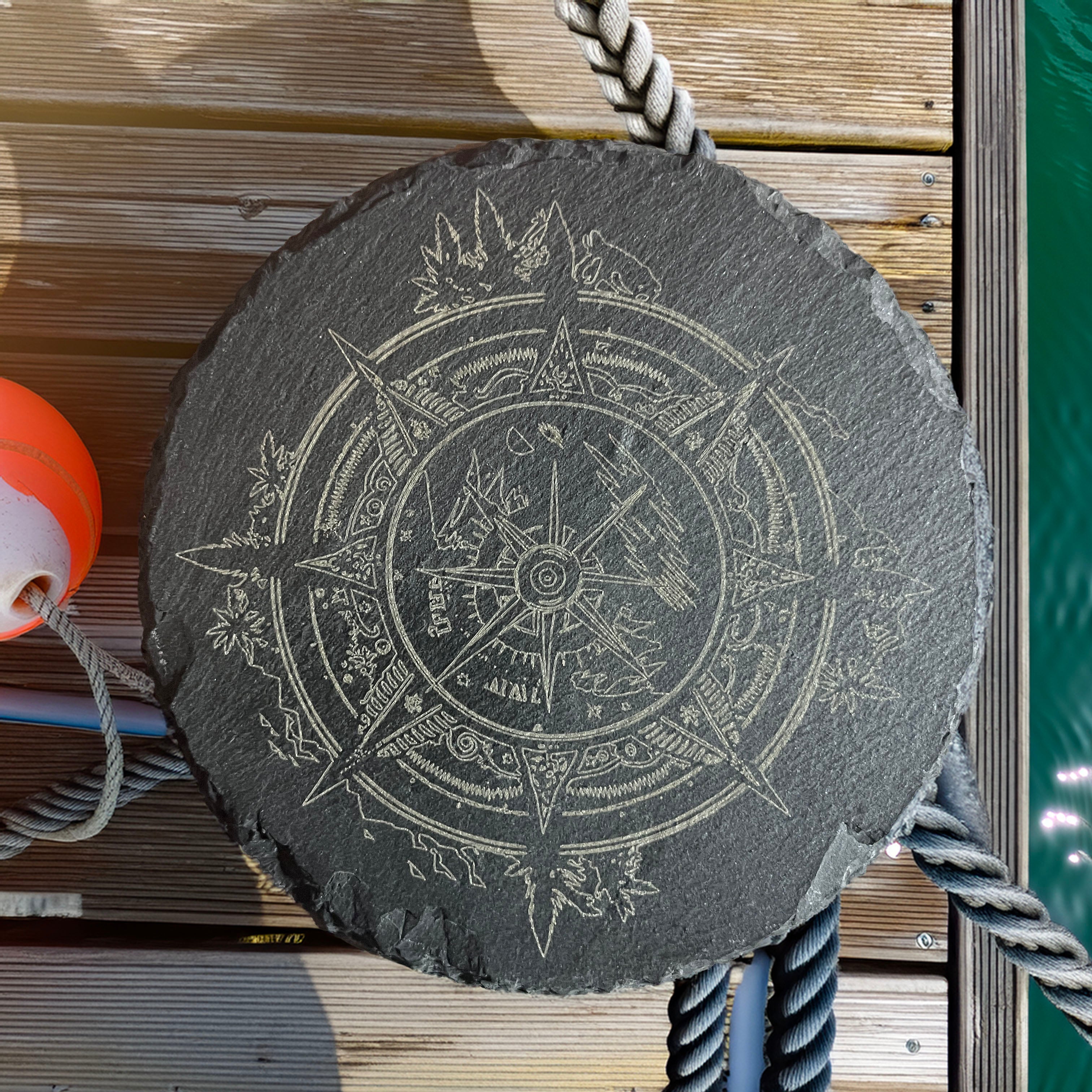 Slate Nautical Coaster set