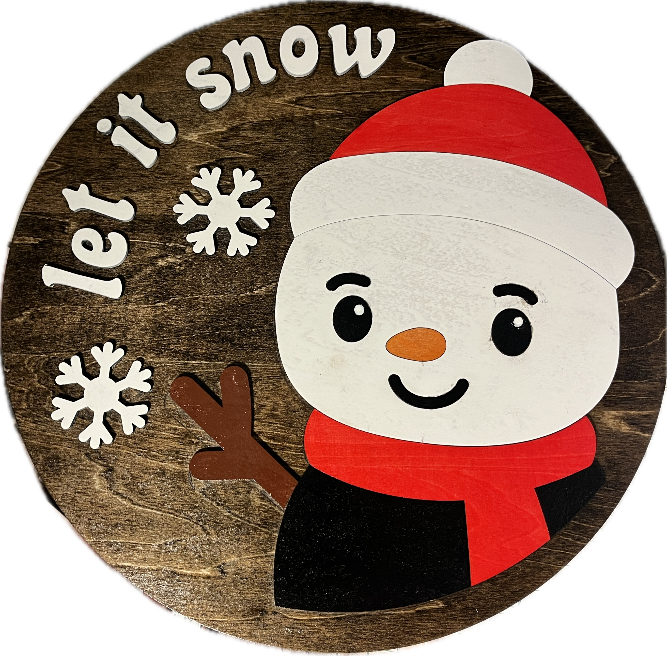 11 inch door hanger - snowman