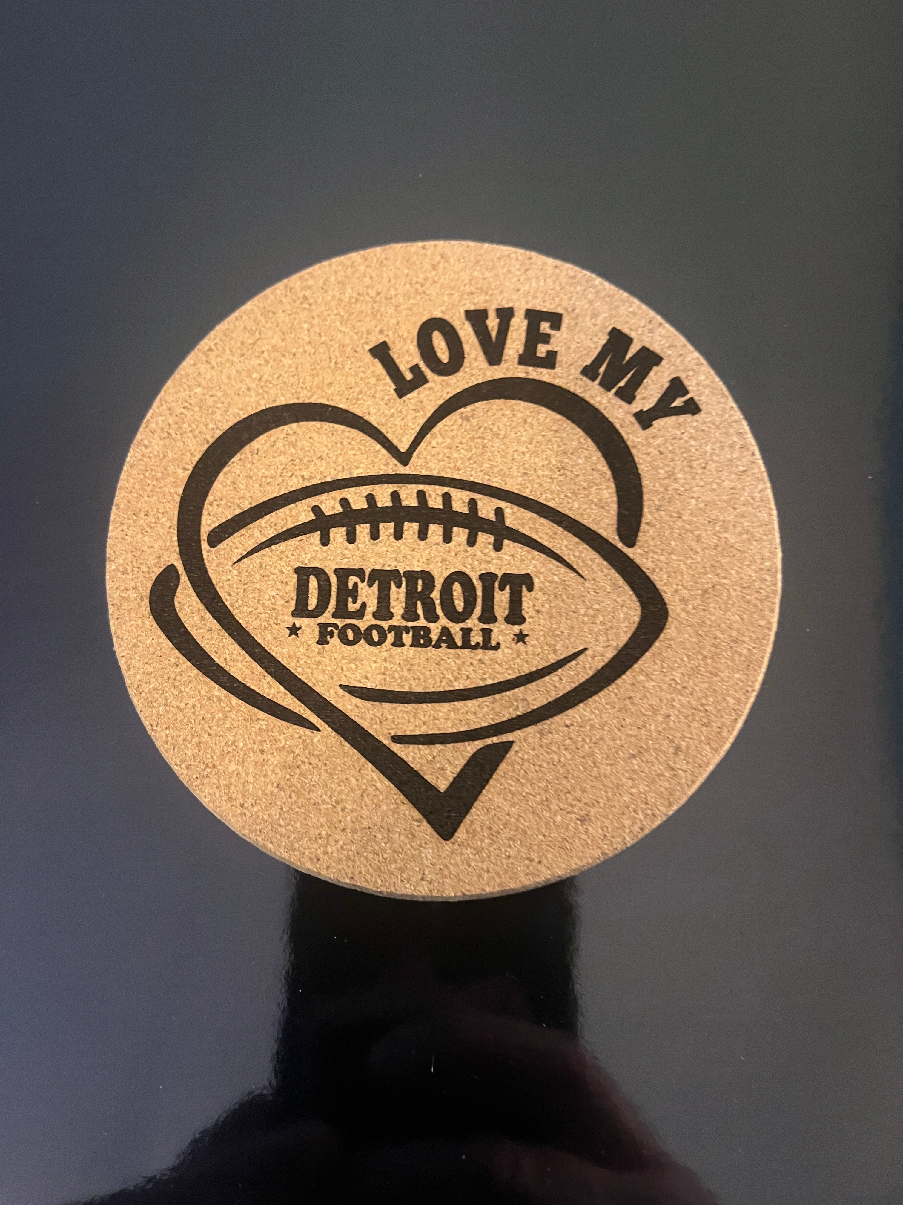 Detroit Cork Coaster - Love My Detroit