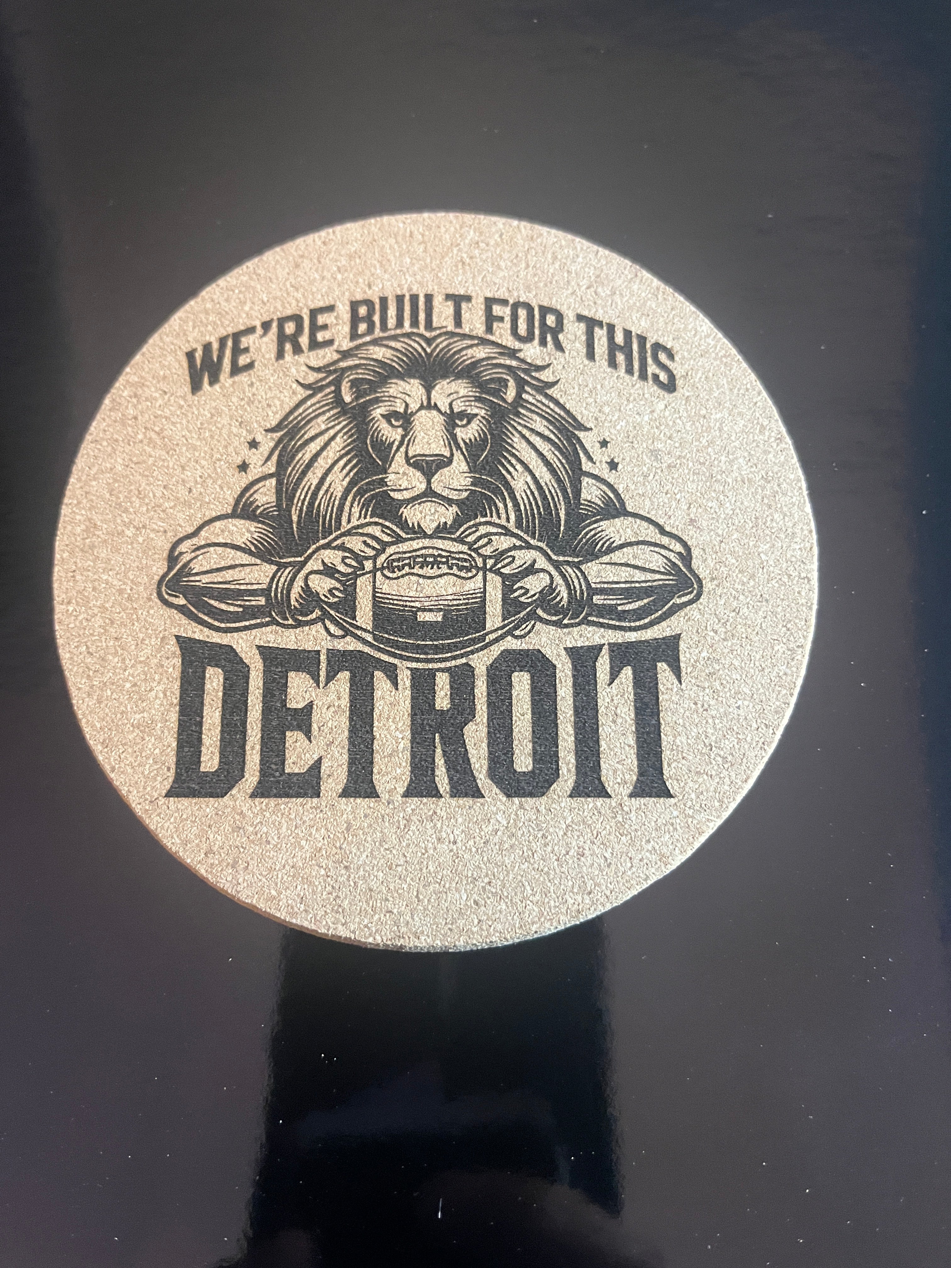 Detroit Cork Coaster - We're Built for This
